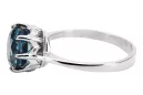 Aquamarin Sterling Silber 925 Ring Vintage Stil vrc157s